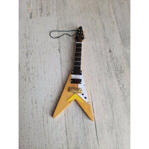 Unique wooden triangle shape guitar ornament Xmas